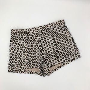 J Crew Nude with Black Eyelet Shorts Size 6